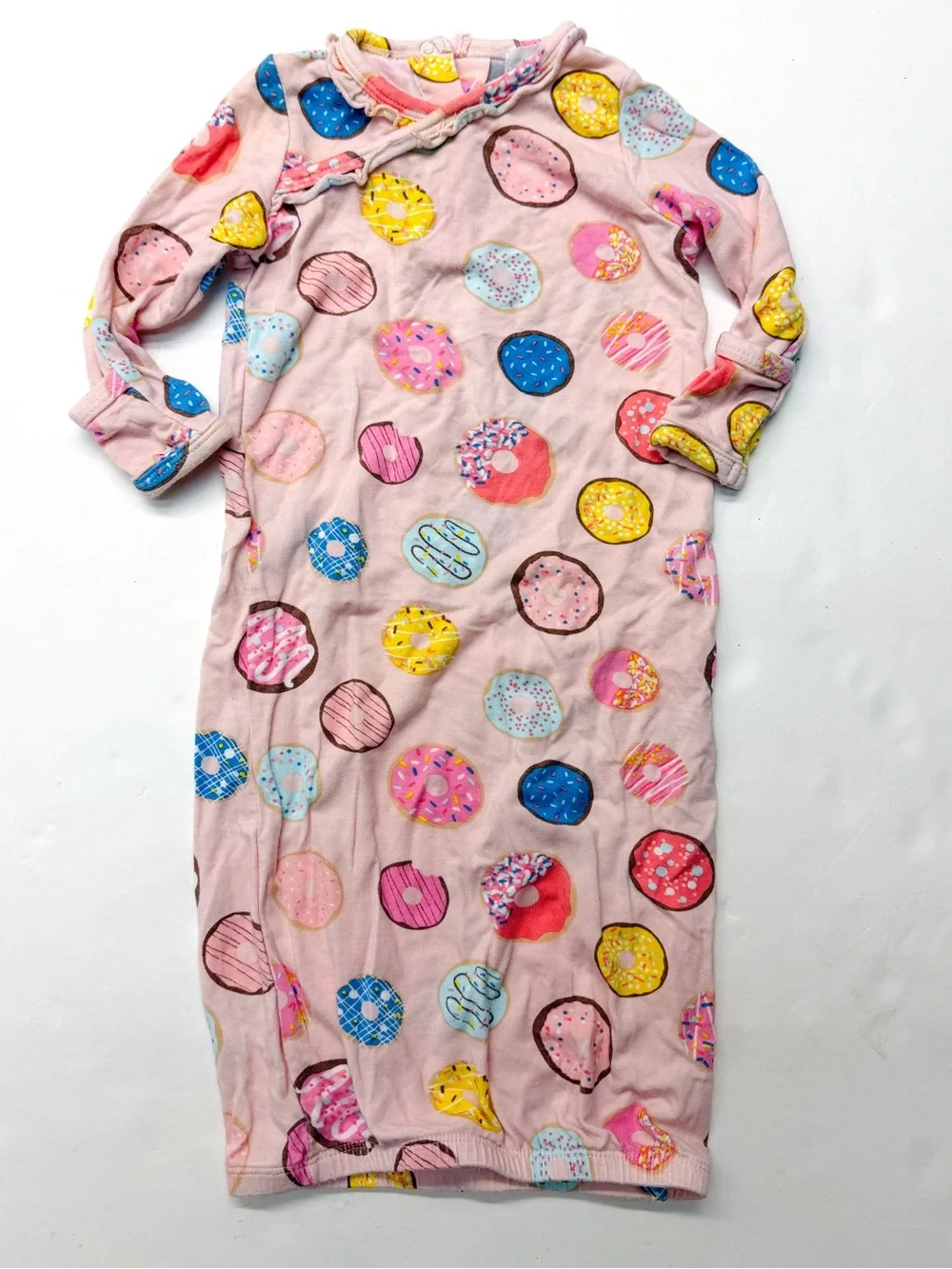 Angel Dear Pink Donut Print Sleep Sack Gown Multicolor Sprinkles
